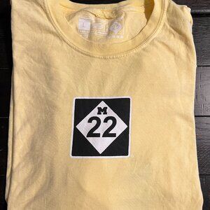 M22 Michigan Long-Sleeve T-shirt Yellow Adult Large
